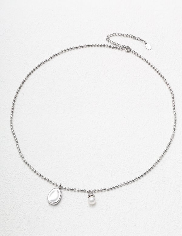 Sterling Silver Pearl Necklace - Image 3