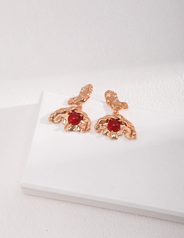 Sterling Silver Agate Earrings