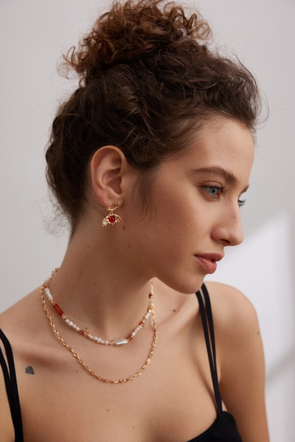 Sterling Silver Agate Earrings - Image 2
