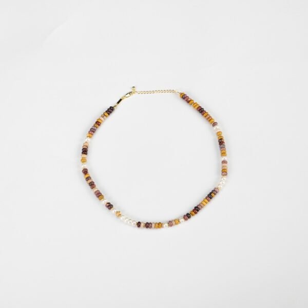 Natural Egg Yolk Stone Pearl Beaded Necklace