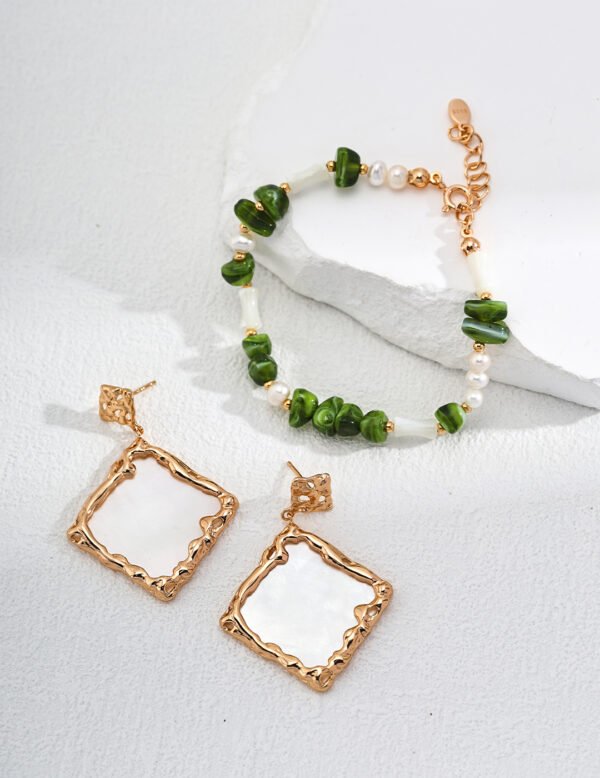 Sterling Silver Resin Shell Bracelet - Image 3