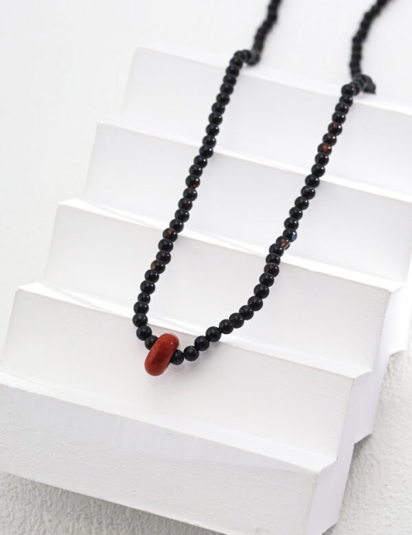 Natural Black Agate Necklace - Image 2
