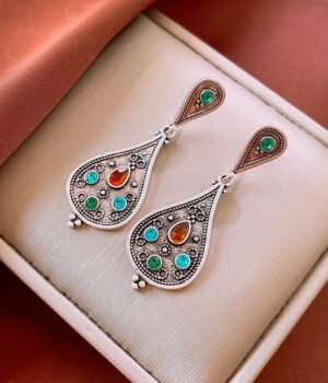 925 Sterling Silver Post Silver water drop Earrings