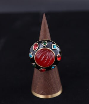 18K Gold Plated Vintage Unique Bead Chain Ring