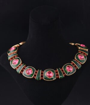 18k Gold Plated Vintage palace style Oval Necklace