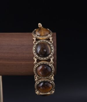 18k Gold Plated Round Retro Oval Bracelet