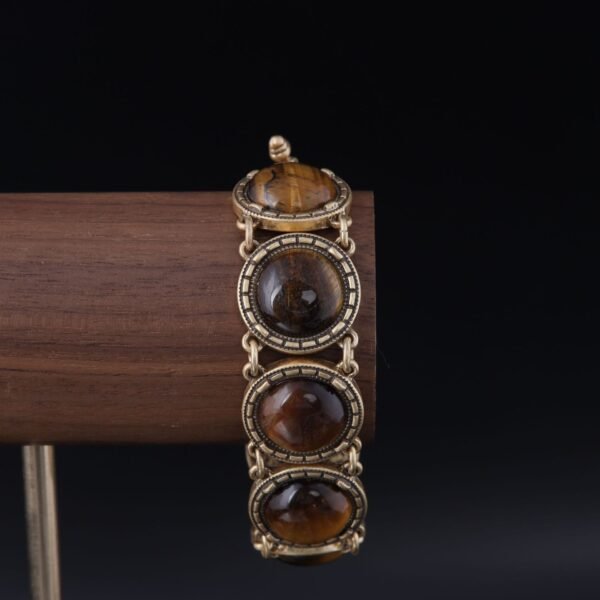 18k Gold Plated Round Retro Oval Bracelet