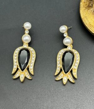 18K Gold Plated Vintage Tassel Tulip Flower Earrings