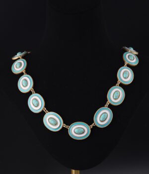 18K Gold Plated Oval Exquisite Exquisite Necklace