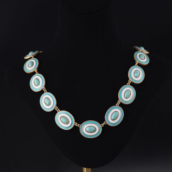 18K Gold Plated Oval Exquisite Exquisite Necklace