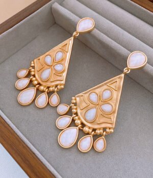 925 Sterling Silver Post Golden tassel Earrings