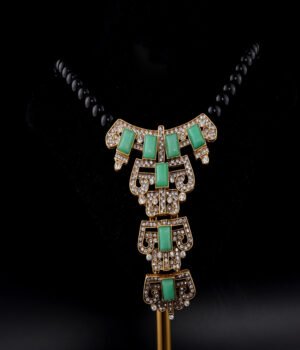 18K Gold Plated Vintage Fan-Shaped Exquisite Necklace