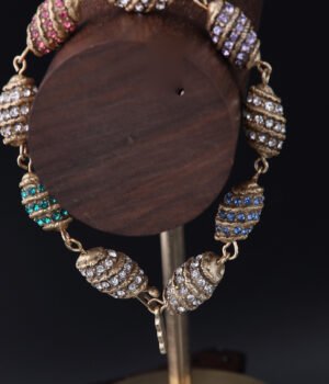 18K Gold Plated Oval Retro Ball Chain Bracelet