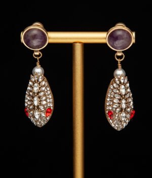 18k Gold Plated Vintage Irregular Unique Earrings