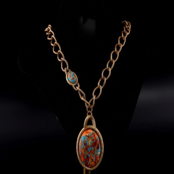 18K Gold Plated Oval Exquisite Exquisite Necklace