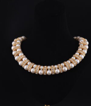 18k Gold Plated Round Exquisite Unique Necklace