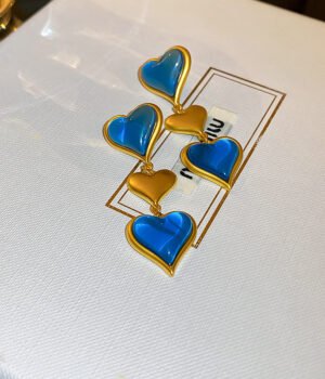 925 Silver Post Part Heart Earrings