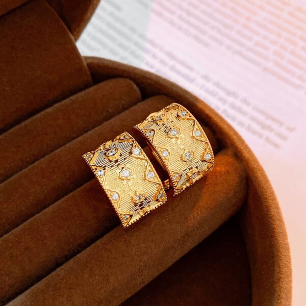 925 Sterling Silver Post Gold (Real Gold Electroplating) Earrings