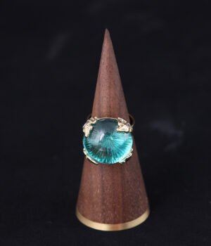 18K Gold Plated Vintage Unique Ball Chain Ring