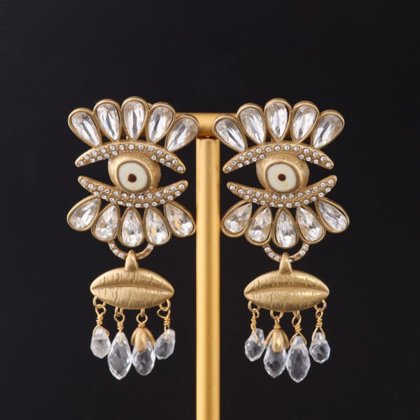 18k Gold Plated Eyes Exquisite Bead chain Earrings