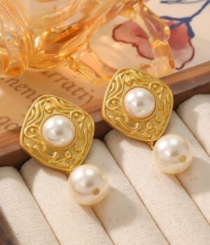 18K Gold Plated Vintage Earrings Earrings