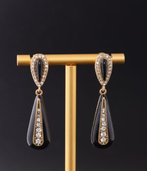 18K Gold Plated Vintage Water Drop Unique Earrings