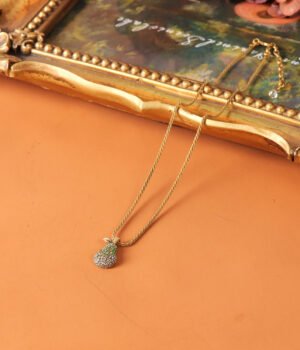 18K Gold Plated Vintage Gourd Ball Chain Necklace