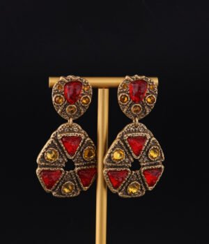 18K Gold Plated Snowflake Unique One-Of-A-Kind Earrings