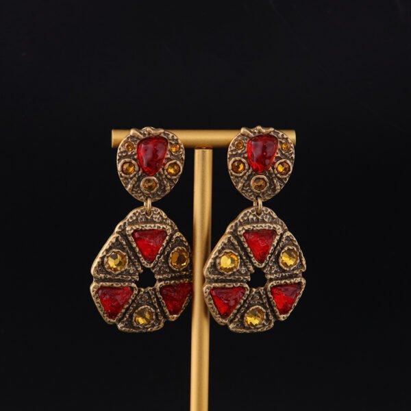 18K Gold Plated Snowflake Unique One-Of-A-Kind Earrings