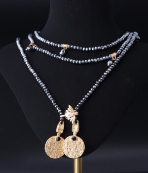 18k Gold Plated Multi-layered Beaded Retro Necklace