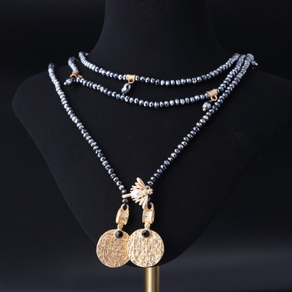 18k Gold Plated Multi-layered Beaded Retro Necklace