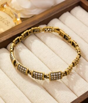 18K Gold Plated Vintage Zircon Bracelet