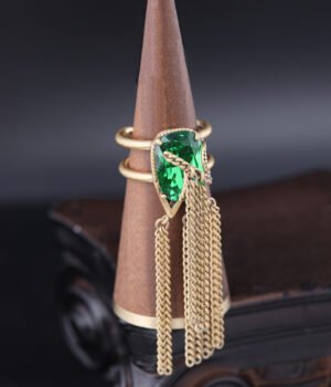 18K Gold Plated Vintage Exquisite Oval Ring