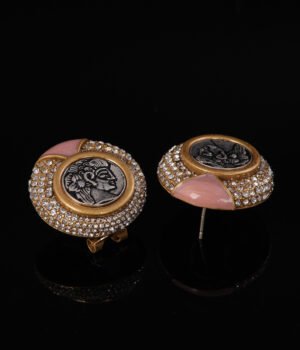 18k Gold Plated Vintage irregular Oval Earrings