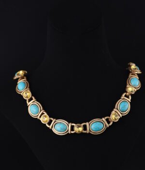 18k Gold Plated Oval Exquisite Unique Unique Necklace
