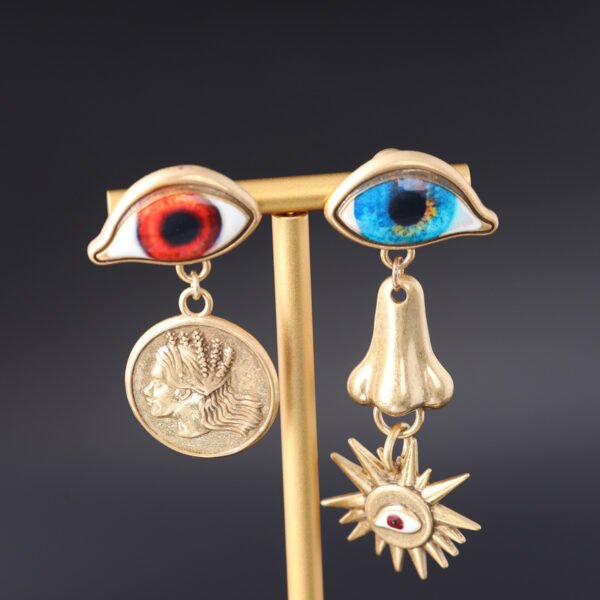 18K Gold Plated Irregular Shape Quadrangular Earrings