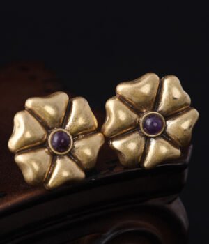 18K Gold Plated Vintage Irregular Unique Earrings