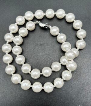 18K Gold Plated Pearl Necklace With Short Imitation Pearl Clavicle