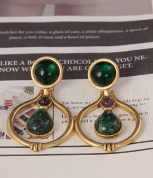 18K Gold Plated Vintage Irregular Unique Earrings