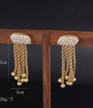 18k Gold Plated Vintage irregular Unique Earrings