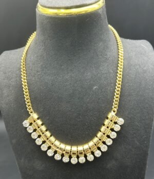 18K Gold Plated Vintage Zircon Necklace Pendant