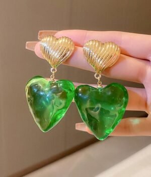 925 Silver Post Part Love Earrings