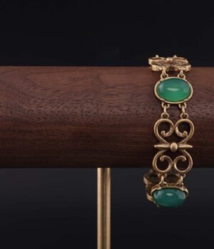 18K Gold Plated Oval Vintage Exquisite Bracelet