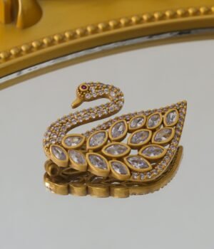 Swan Brooch 18K Gold-Plated Micro-Inlaid Aaa Zircon Clothing Corsage Sweater Jacket Pin