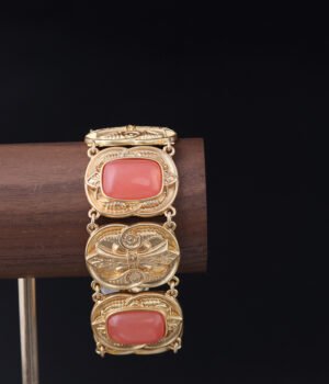 18K Gold Plated Quadrangular Vintage Unique Bracelet