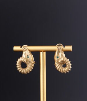 18K Gold Plated Vintage Sheep Unique Earrings