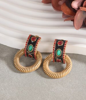 18K Gold Plated Vintage Irregular Shape Earrings