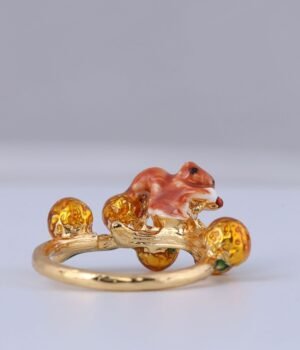 18K Gold Plated Vintage Unique Horse Ring