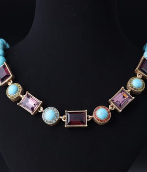 18k Gold Plated Quadrilateral Exquisite Unique Necklace