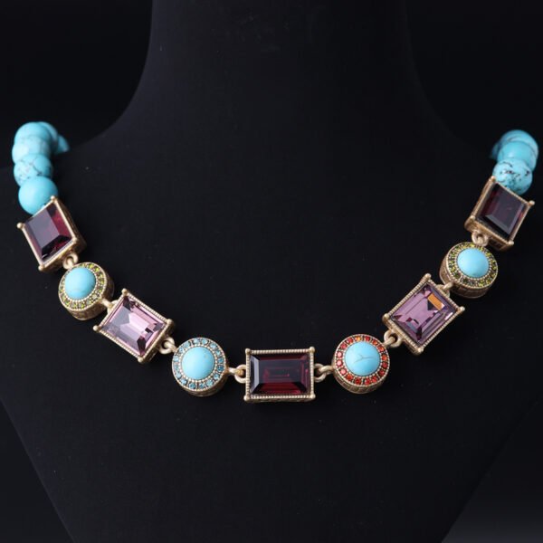 18k Gold Plated Quadrilateral Exquisite Unique Necklace